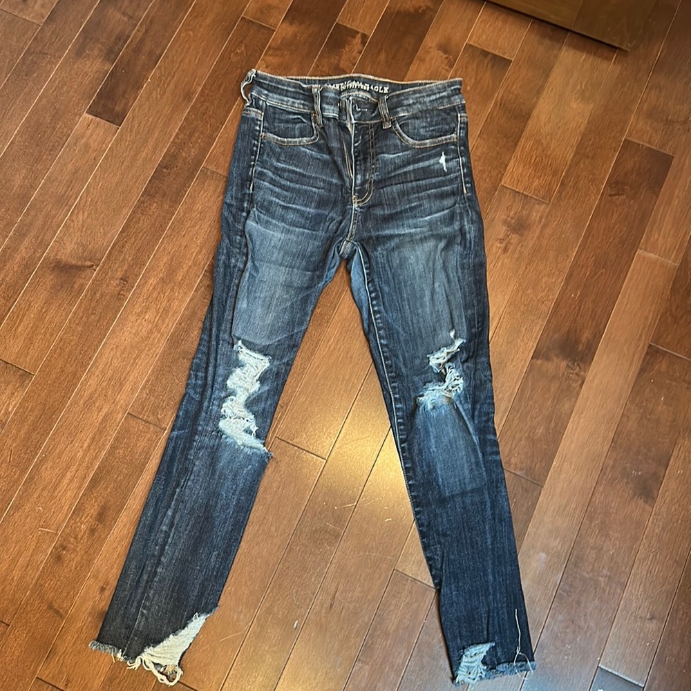 Womens AE Ripped Jeans
